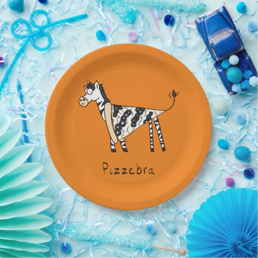 Pizzebra Pizza Zebra papier Borden Papieren Bordje (Feest)