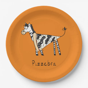 Pizzebra Pizza Zebra papier Borden Papieren Bordje