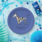 Pizzebra Pizza Zebra papier Borden Papieren Bordje (Feest)