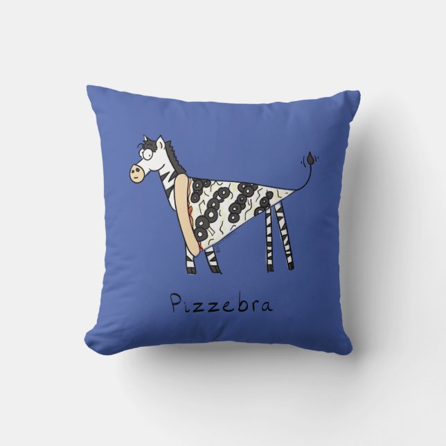 Pizzebra Pizza Zebra Pillow Kussen (Voorkant)