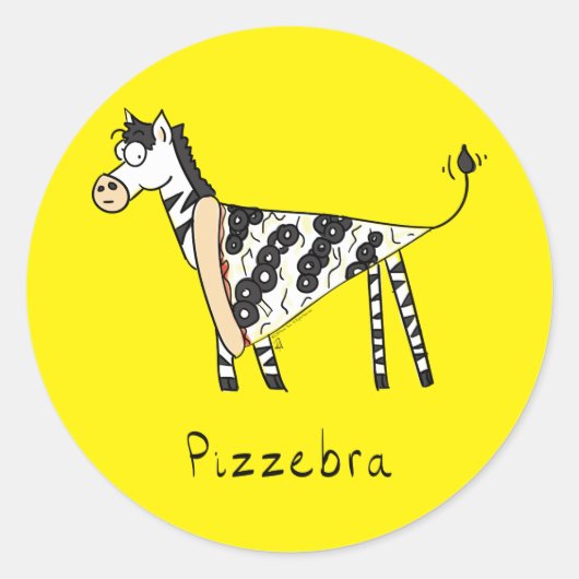 Pizzebra Pizza Zebra Stickers (Voorkant)