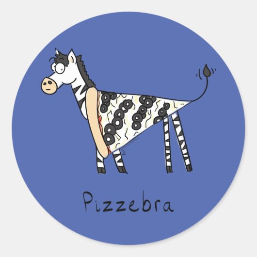 Pizzebra Pizza Zebra Stickers (Voorkant)