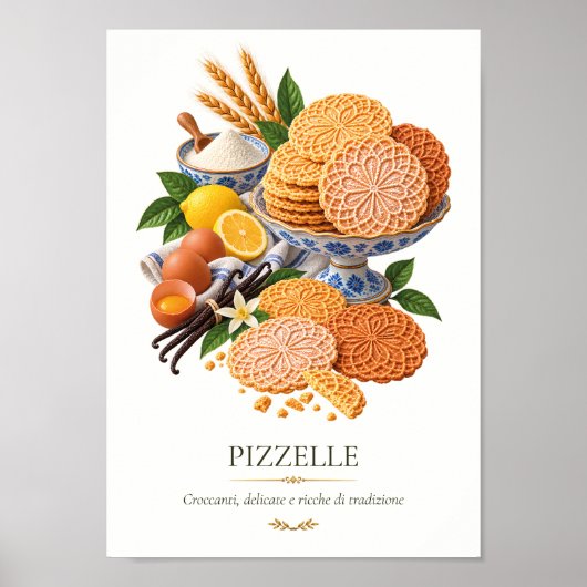 Pizzelle – Oude Italiaanse Dessert Poster (Voorkant)