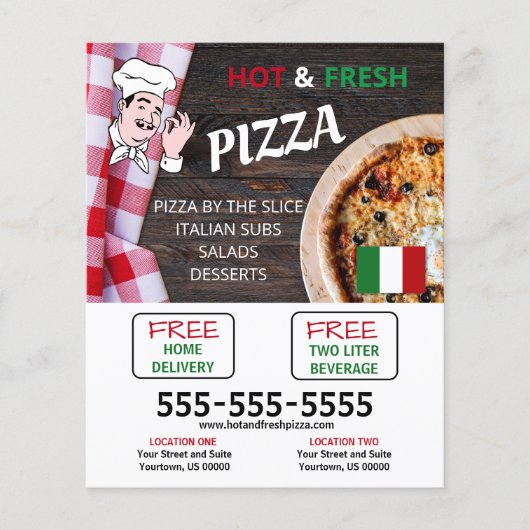 Pizzeria Bedrijf Flyer (Voorkant)