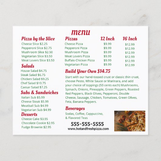 Pizzeria Business Flyer (Achterkant)