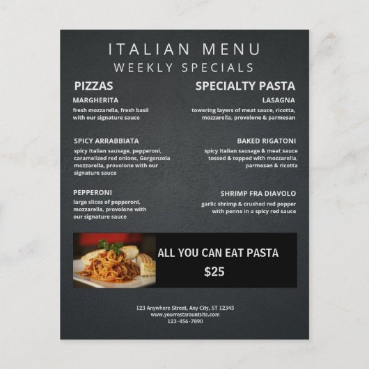 Pizzeria Business Flyer (Achterkant)