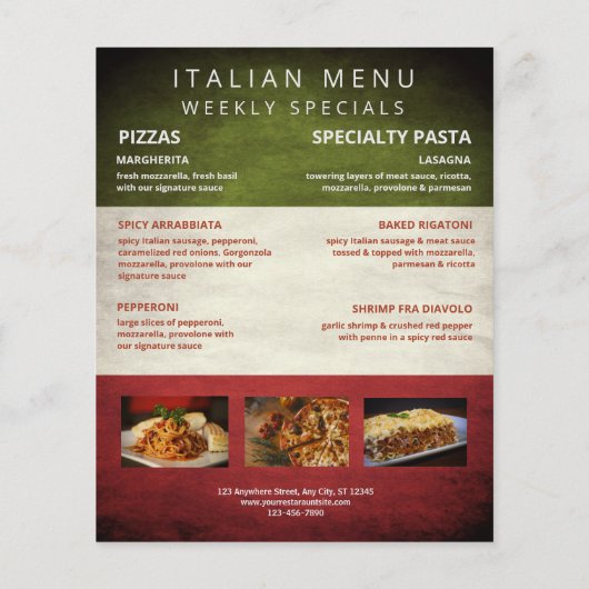 Pizzeria Business Flyer (Achterkant)
