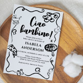 Pizzeria, Ciao Bambino Baby shower Uitnodiging