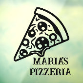 Pizzeria Custom Business Raamsticker (Vel 3)