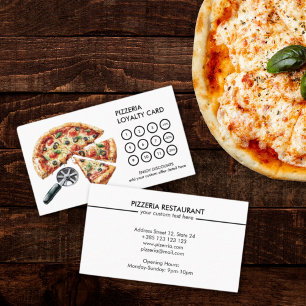 Pizzeria eenvoudige moderne loyaliteit Kaart Klantenkaartje