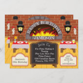 Pizzeria Fire geroosterde Pizza Party Allergieën U Kaart (Voorkant / Achterkant)