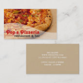 Pizzeria Food Restaurant Diner Eatery Catering Visitekaartje (Voorkant / Achterkant)