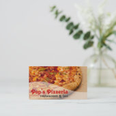Pizzeria Food Restaurant Diner Eatery Catering Visitekaartje (Staand voorkant)