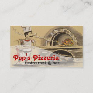 Pizzeria Food Restaurant Diner Eatery Catering Visitekaartje