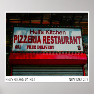 PIZZERIA HELLS KITCHEN- POSTER