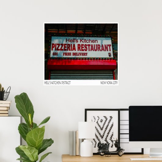PIZZERIA HELLS KITCHEN- POSTER (Thuiskantoor)