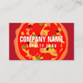 Pizzeria loyaliteit of ponskaart sjabloon voor piz visitekaartje (Voorkant)