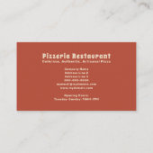 Pizzeria Loyalty Kaart Visitekaartje (Achterkant)