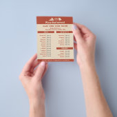 Pizzeria Menu & prijslijst Flyer (Hand)