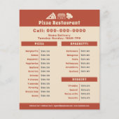 Pizzeria Menu & prijslijst Flyer (Voorkant)