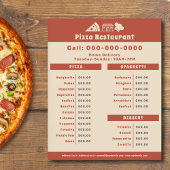 Pizzeria Menu & prijslijst Flyer