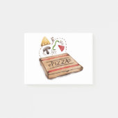Pizzeria Pizza Box met de Works Toppings Post-it® Notes (Voorkant)