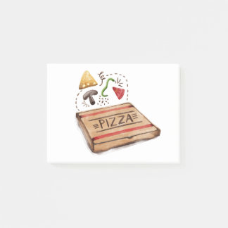 Pizzeria Pizza Box met de Works Toppings Post-it® Notes