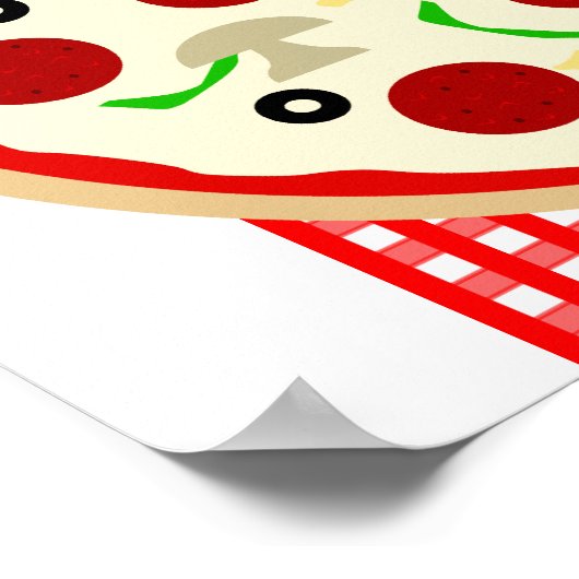 Pizzeria Pizza Party Banner Poster (Hoek)