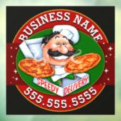 Pizzeria Pizzeria Zakelijk  Raamsticker (Vel 3)