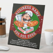 Pizzeria Pizzeria Zakelijk  Reclamebord Met Voetstuk (Insitu)