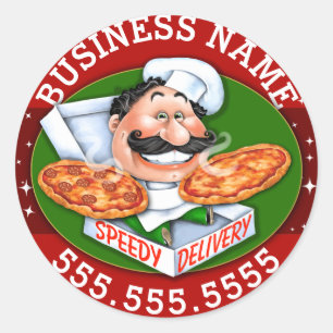 Pizzeria Pizzeria Zakelijk Ronde Sticker