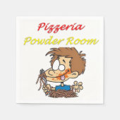 Pizzeria Powder Room Paper Napkins Servet (Voorkant)