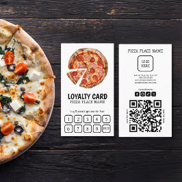 Pizzeria QR Code Eenvoudige Loyaliteit Kaart Klantenkaartje