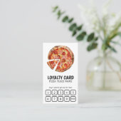 Pizzeria QR Code Eenvoudige Loyaliteit Kaart Klantenkaartje (Staand voorkant)