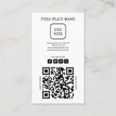 Pizzeria QR Code Eenvoudige Loyaliteit Kaart Klantenkaartje (Achterkant)