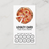 Pizzeria QR Code Eenvoudige Loyaliteit Kaart Klantenkaartje (Voorkant)