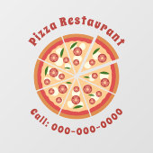 pizzeria raamsticker (Vel)