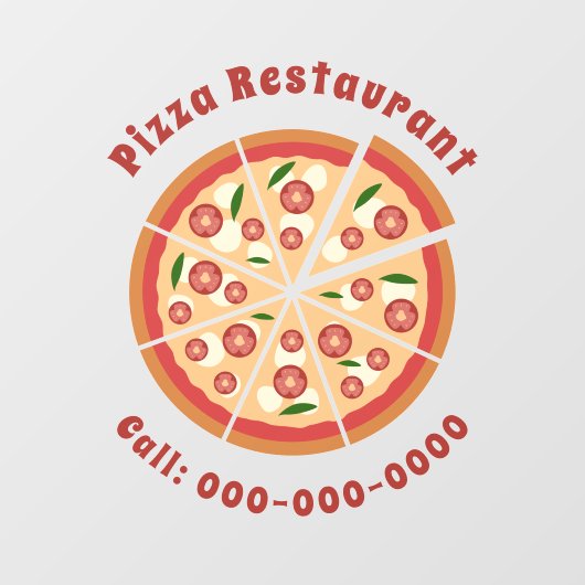 pizzeria raamsticker (Vel)