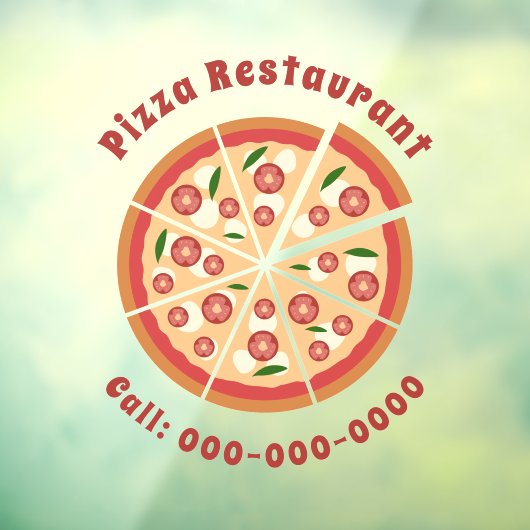 pizzeria raamsticker (Vel 3)
