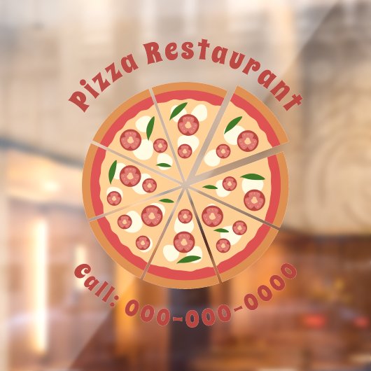 pizzeria raamsticker (Vel 2)