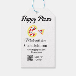 Pizzeria restaurant cafe scan QR-code bestelling  Cadeaulabel
