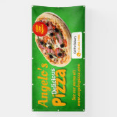 Pizzeria Restaurant Grote buitenmuur aanpassen Spandoek (Verticaal)