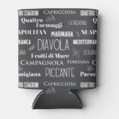 Pizzeria Restaurant Italiaanse Chef Pizza Namen Blikjeskoeler (Voorkant)