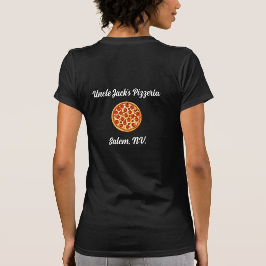 Pizzeria Uniform Volledig  Tekst T-shirt (Achterkant)