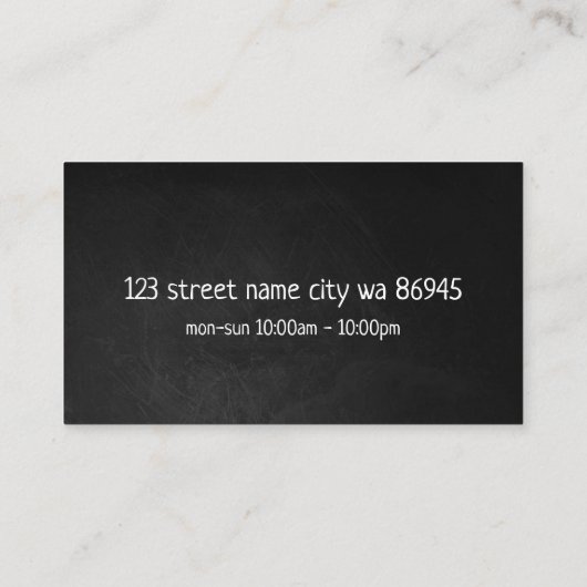 pizzeria visitekaartje (Achterkant)