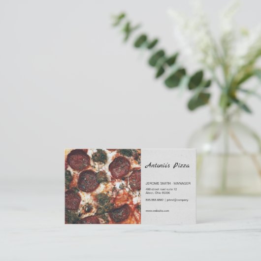 pizzeria visitekaartje (Staand voorkant)