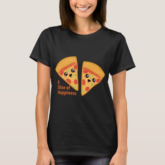 Pizzza Schijf met Citaten T-shirt (Voorkant)