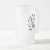 PJ4f "Barrel"-Mok Matglas Bierpul (Voorkant rechts)