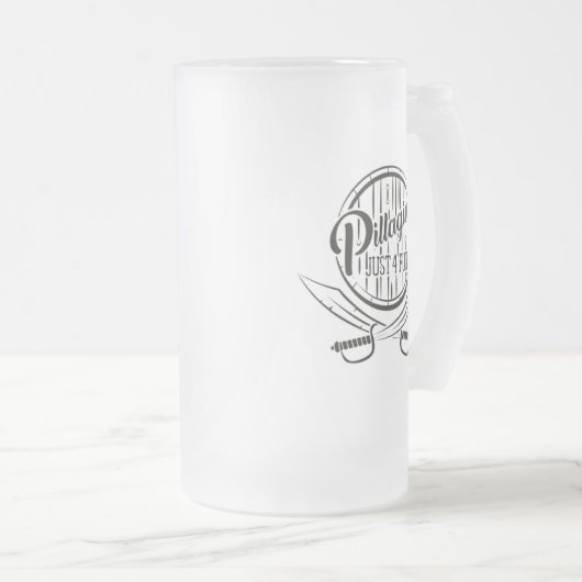 PJ4f "Barrel"-Mok Matglas Bierpul (Voorkant rechts)