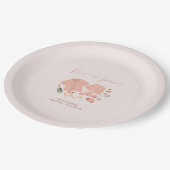 Pj and prosecco bridal shower papieren bordje (Gekanteld)